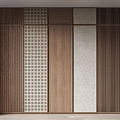 Bone Line Wardrobe Door Panel Combination Rattan Wardrobe Door Panel Middle Ancient Wardrobe 3d model