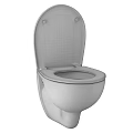 Modern White Toilet With Open Lid And Sleek Design For Bathroom Use
