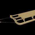 Golden Two Seat Sled Playground Equipment With Rope For Kids Outdoor Fun