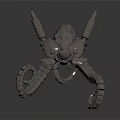 Futuristic Mechanical Octopus Creature Detailed 3D Model With Metallic Tentacles And Robotic Joints