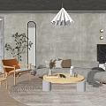 Nordic Sofa Coffee Table Combination Sofa Coffee Table 3d model