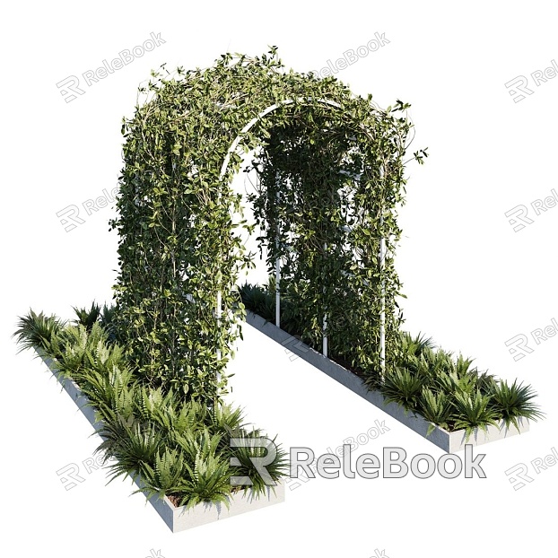 Modern Arches Vine Green Plants Arches Corridor Frame Landscape Arches Courtyard Doors Green Plant Doors model