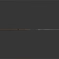 Tactical Weapon Knife With Wooden Handle Sharp Metal Blade And Reflection