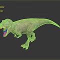 Realistic Tyrannosaurus Rex Dinosaur Model With Open Mouth And Detailed Skin Texture