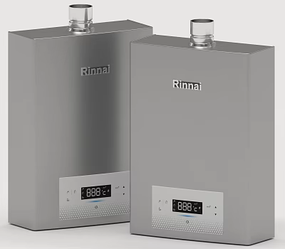 Rinnai Silver Electric Water Heaters With Digital Temperature Display For Daily Use 3d model