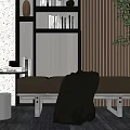 Modern sofa stool 3d model