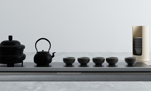 New Chinese Tea Set 3d model