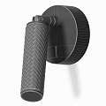 Modern Woven Leather Wall Lamp With Black Gold Finish For Interior Design