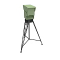 Green Equipment With Black Tripod Stand For Stable Outdoor Support