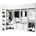 Spacious Modern Wardrobe Interior Design With Hanging Rods Drawers Shoes Storage And Folded Clothes