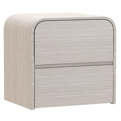 Modern Light Wood Chest of Drawers with Two Drawers and Sleek Minimalist Design 3d model