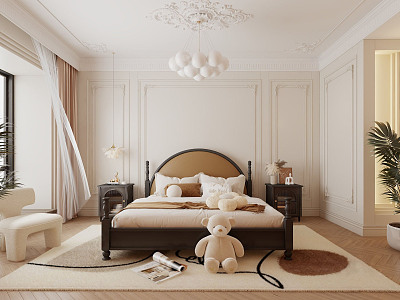 French Bedroom Master Room 3d model