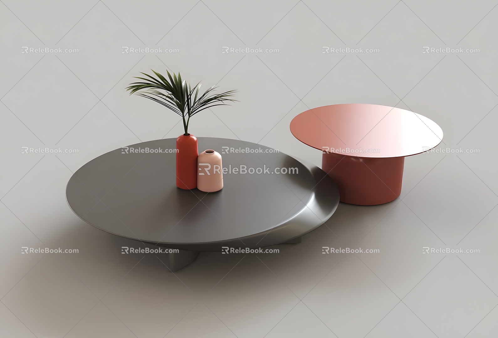 Modern Coffee Table Combination Modern Coffee Table Side Table Round Table Ornaments Vase Simple Home Furniture 3d model