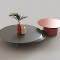 Modern Coffee Table Combination Modern Coffee Table Side Table Round Table Ornaments Vase Simple Home Furniture 3d model