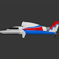 Red Blue White Racing Speedboat With Streamlined Open Cockpit And Aerodynamic Design