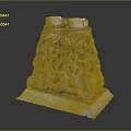 Artistic Stone Sculpture Carving With Intricate Hollow Design Base And Top Cylinders
