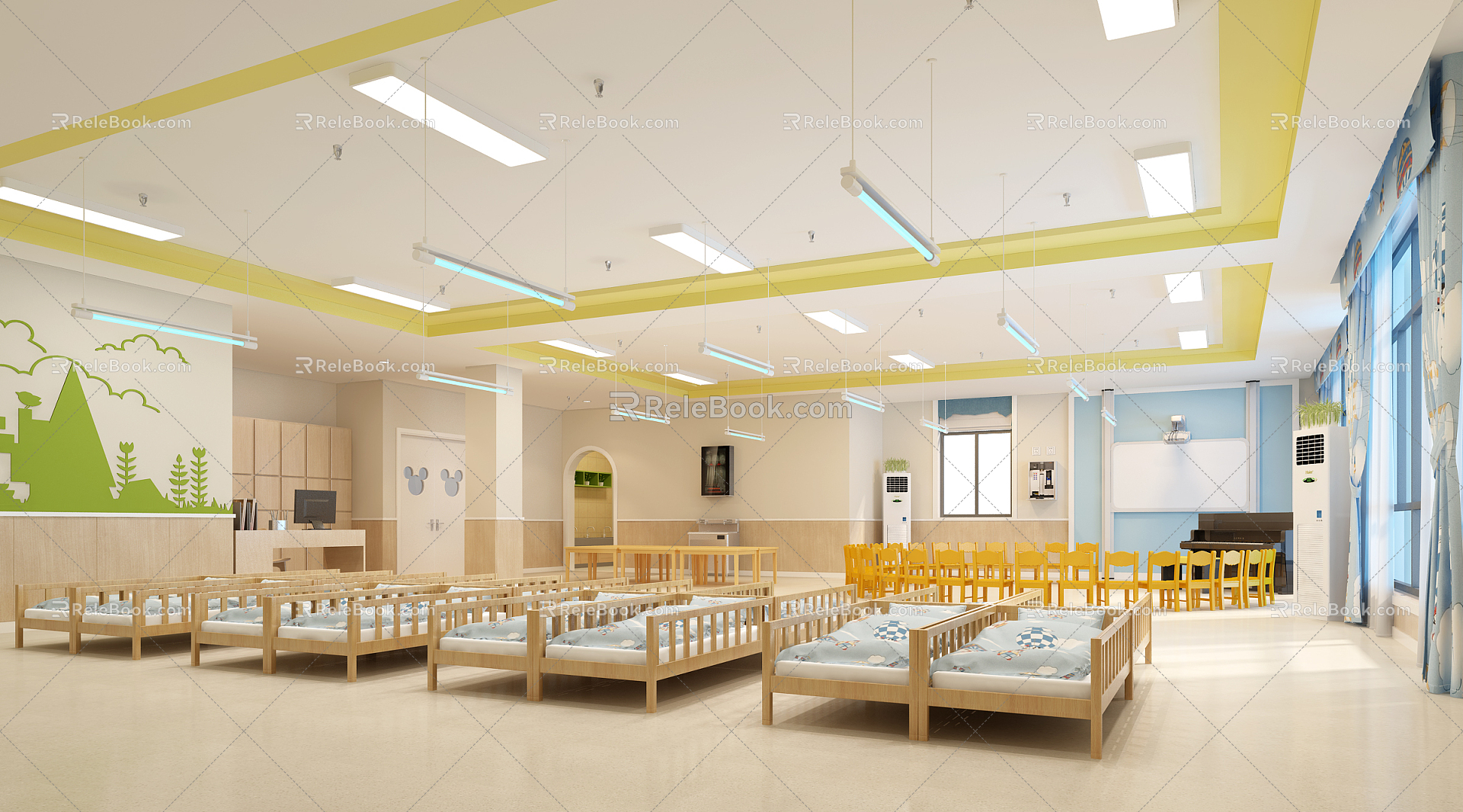 Modern Kindergarten Kindergarten Classroom 3d model