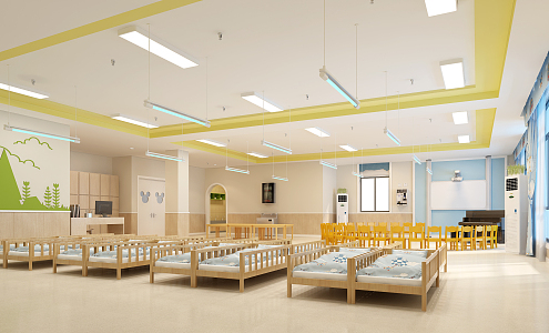 Modern Kindergarten Classroom 3d model