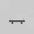 Modern Display Shelf With Built in LED Lighting Sleek Design Double Compartments