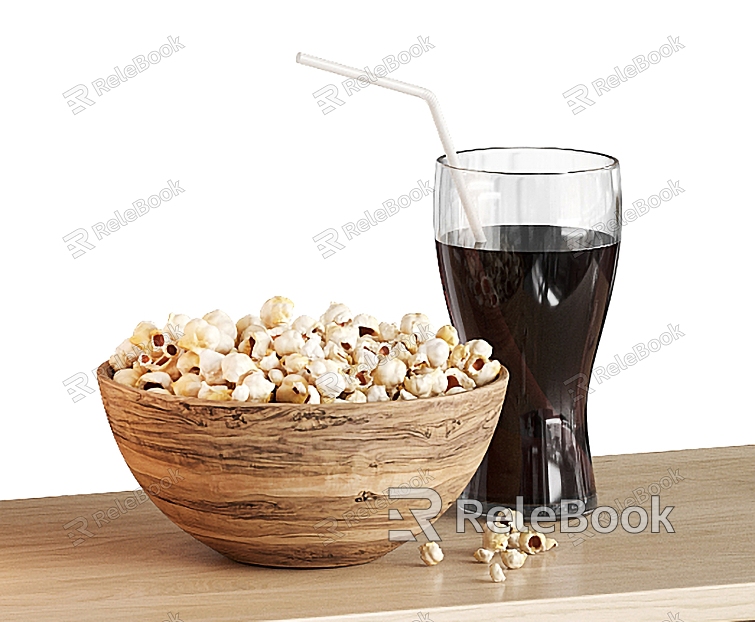 Popcorn Coke Food Snack Drinks model