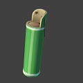 Green Cylindrical Wine Bottle With Beige Wooden Lid And Wine Glass