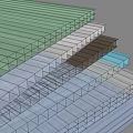 Transparent Hollow Architectural Panels With Multiple Layers Various Colors And Layered Design
