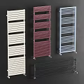 Bathroom Rack with White Red Blue Black Colors Modern Metal Wall Mounted Design