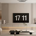 Modern Minimalist Cream Tone Living And Dining Room Interior Design With Warm Comfortable Furnishings