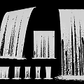 Modern Waterfall Wall Architectural Feature With Multi Layer Decorative Design Elements