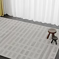 Cream log carpet 3d model