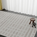 Cream log carpet 3d model