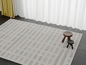 Cream log carpet 3d model