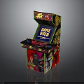 Vibrant Arcade Game Machine With Colorful Graphics And Control Buttons 3d model