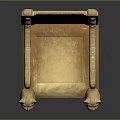Traditional Gilded Chair With Carved Backrest Animal Head Armrests And Decorative Legs