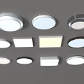 Modern Home Ceiling Lights With Different Round And Square Sleek Designs 3d model