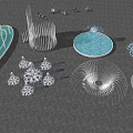 Modern Fountain Square Fountain Art Device Dry Spray Yongquan Waterscape Fountain Water Modeling Combination 3d model