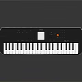 White And Black Electronic Musical Keyboard With Piano Keys Control Panel And Speakers