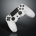 Ergonomic White Electronic Gaming Controller With Responsive Buttons Joysticks And Touchpad