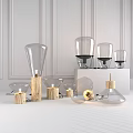 Modern Table Lamps With Glass Shades And Wooden Bases In Various Designs