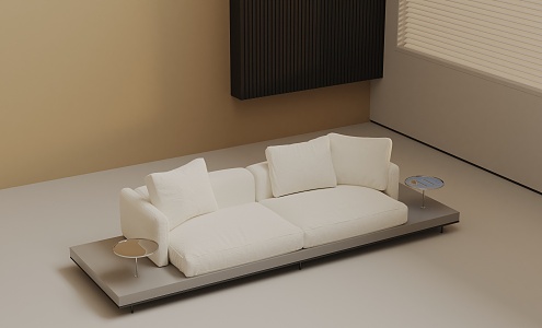 Three-seat sofa 3d model