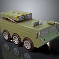 Modern Rocket Launcher Rocket Car Sherman Rocket Launcher 3d model