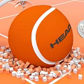 Modern net red tennis highlight eye-catching device 3d model