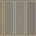 Modern Brass Room Dividers With Intricate Grid Woven And Star Patterns