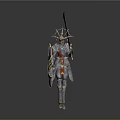 3D Knight Armor Model With Sword And Shield In Detailed Design
