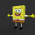 SpongeBob SquarePants Animated Character With Yellow Square Body And Big Blue Eyes