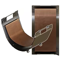 Sturdy Metal Fireplace Firewood Holder With Stacked Logs And Mobile Wheels Design