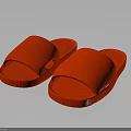 Bright Red Indoor Slippers With Soft Sole And Comfortable Design For Home Use