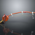 Efficient Red Agricultural Hose Reel Equipment With Hooks For Farm Operations