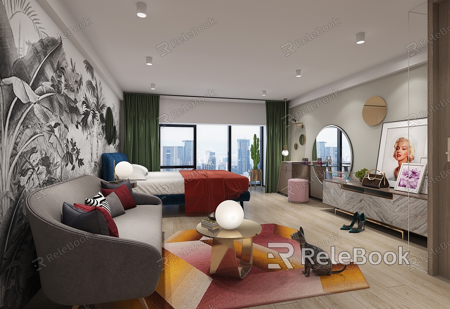 Modern Apartment Duplex Model Living Room model