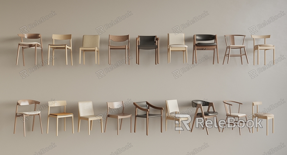 Nordic Dining Chair Single Chair model